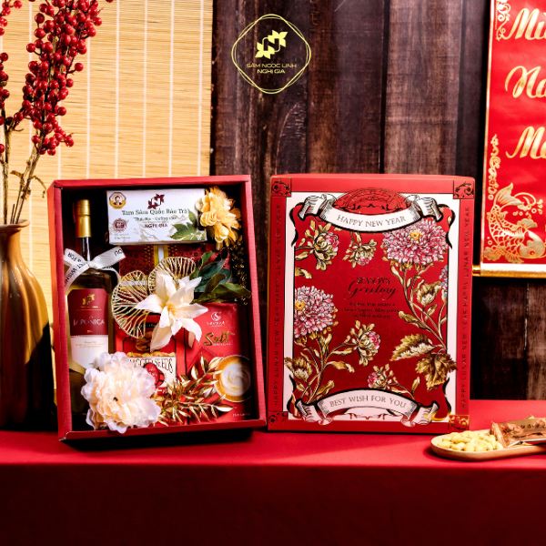 Set Quà Tết An Khang Rượu Japonica Trà Sâm Kẹo Ô Mai SNG13 – Quà Tặng Doanh Nghiệp Tri Ân Đối Tác, Nhân Viên