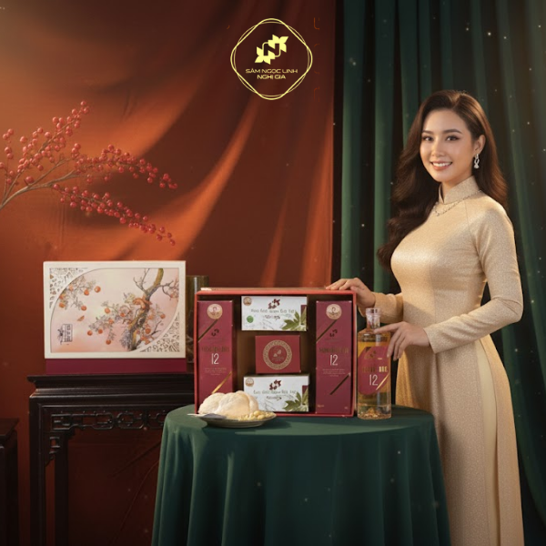 Set Quà Tết Đại Cát Rượu Trà Sâm Ngọc Linh Yến Sào SNG03 – Quà Biếu Cao Cấp Tặng Sếp & Đối Tác Quan Trọng