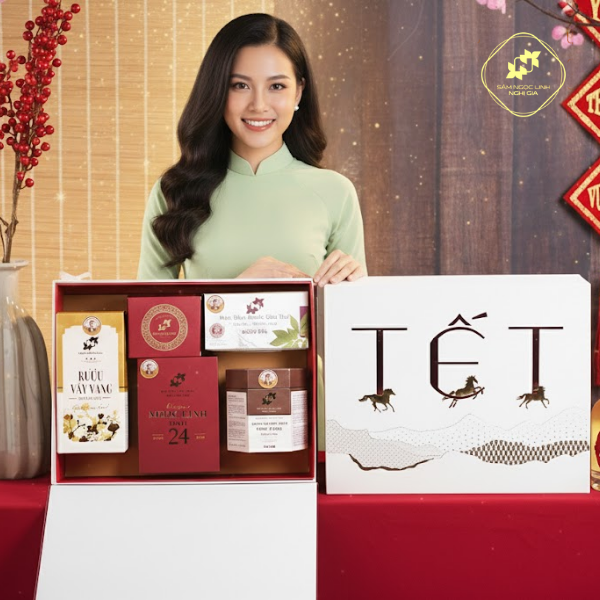 Set Quà Tết Tinh Hoa Đại Ngàn Mật Ong Rượu Trà Sâm Ngọc Linh Yến Sào SNG01 – Món Quà Sức Khỏe Toàn Diện, Gửi Lời Tri Ân